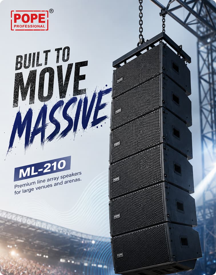 Built to Move Massive — ML-210 Premium Line Array Speakers for Large Venues and Arenas